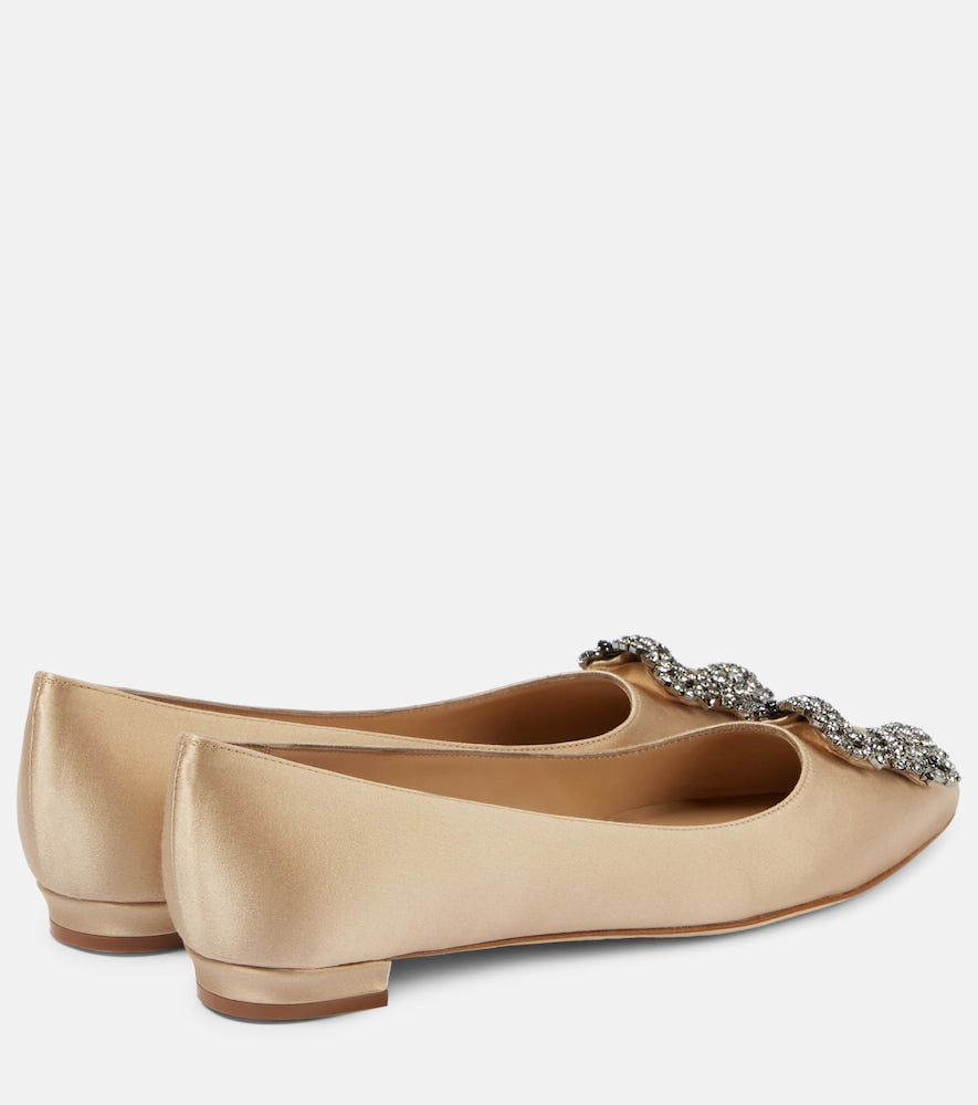Manolo Blahnik Hangisiflat 70 embellished satin ballet flats