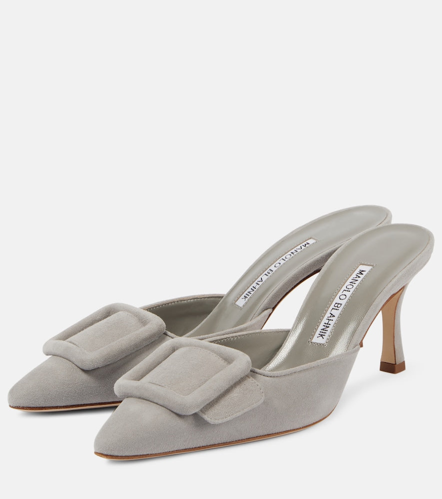 Manolo Blahnik Maysale 70 suede mules