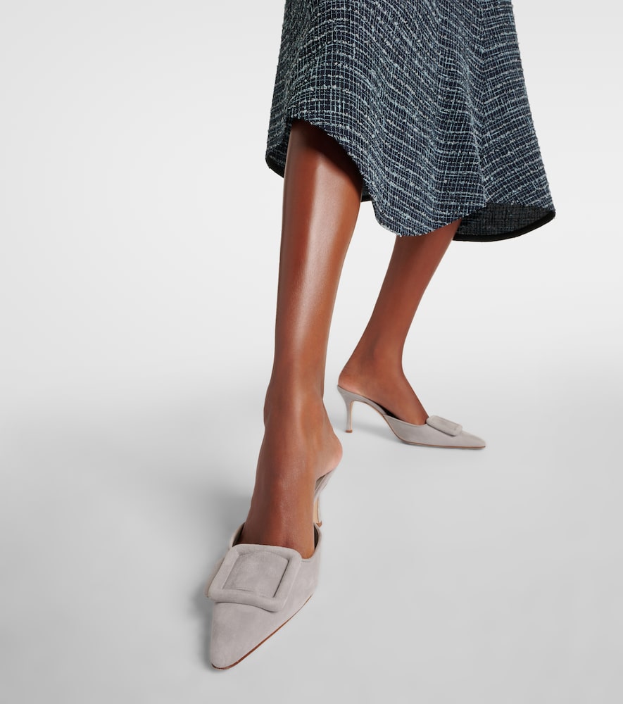 Manolo Blahnik Maysale 70 suede mules