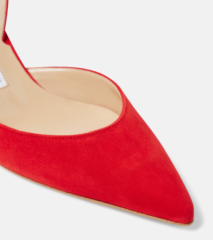 Manolo Blahnik Carolyne Gala Val suede slingback pumps