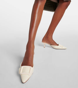 Manolo Blahnik Maysalebi 50 croc-effect leather mules