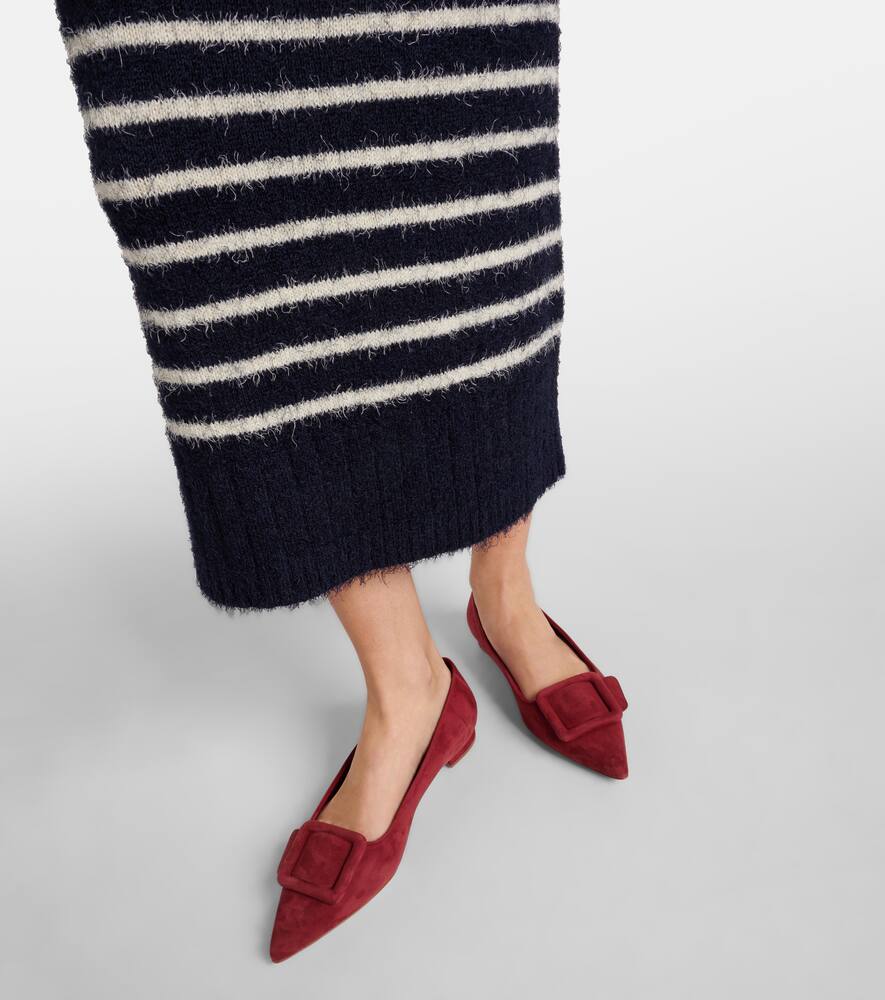 Manolo Blahnik Maysalepumpflat suede ballet flats