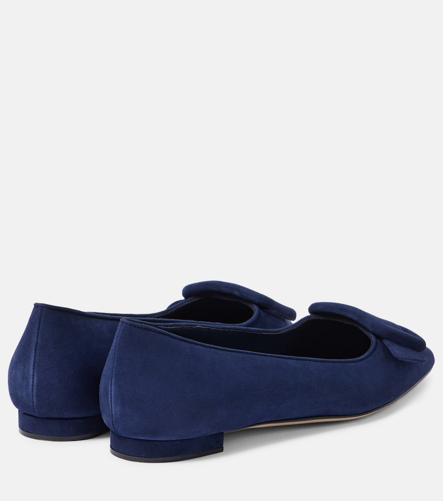 Manolo Blahnik Maysale suede ballet flats