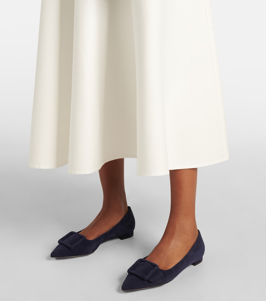 Manolo Blahnik Maysale suede ballet flats