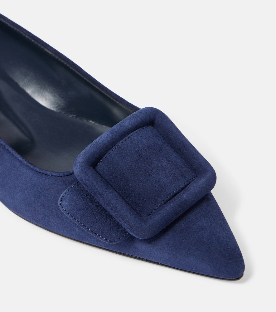 Manolo Blahnik Maysale suede ballet flats