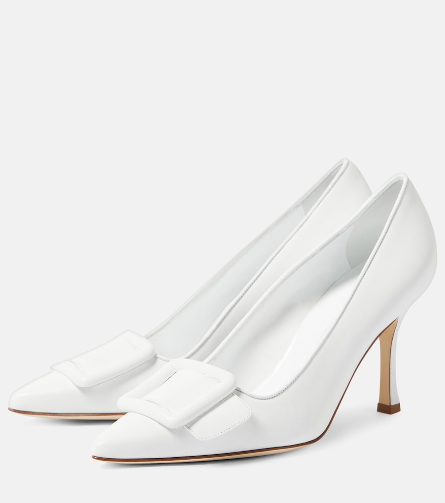 Manolo Blahnik Maysale 70 suede pumps