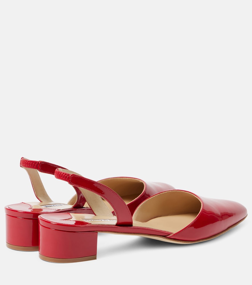 Manolo Blahnik Aspro 30 patent leather slingback pumps