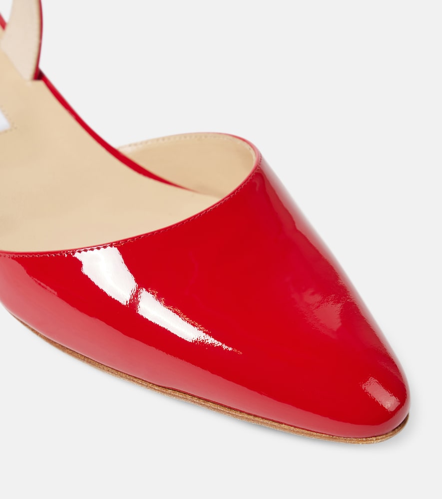 Manolo Blahnik Aspro 30 patent leather slingback pumps