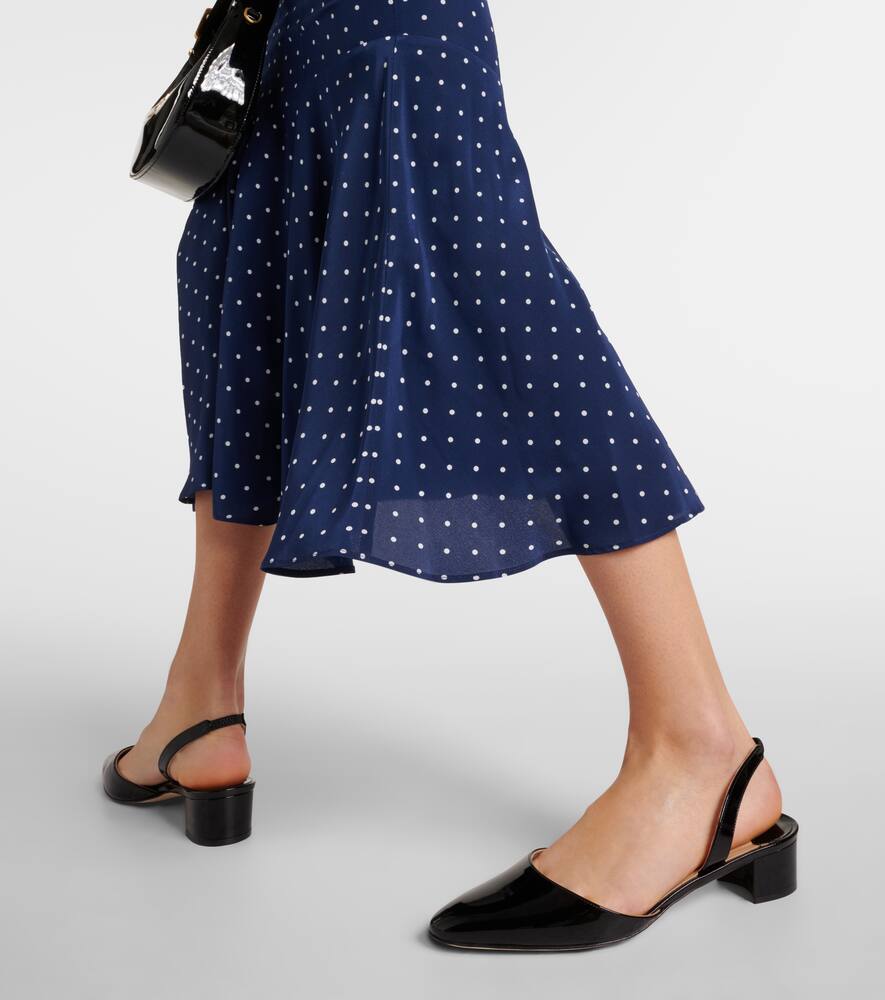 Manolo Blahnik Aspro 30 patent leather slingback pumps