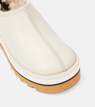 Stella McCartney Sneak-Elyse faux fur-lined faux leather mules