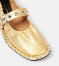 Stella McCartney Falabella metallic Mary Jane flats