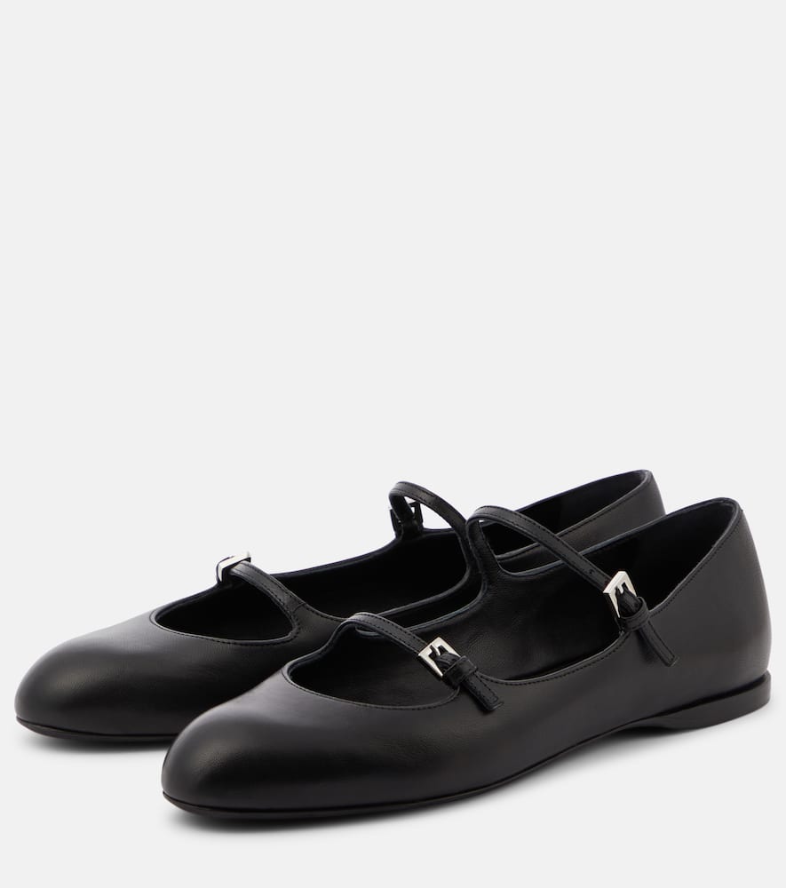 Max Mara Circus leather Mary Jane flats