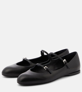 Max Mara Circus leather Mary Jane flats