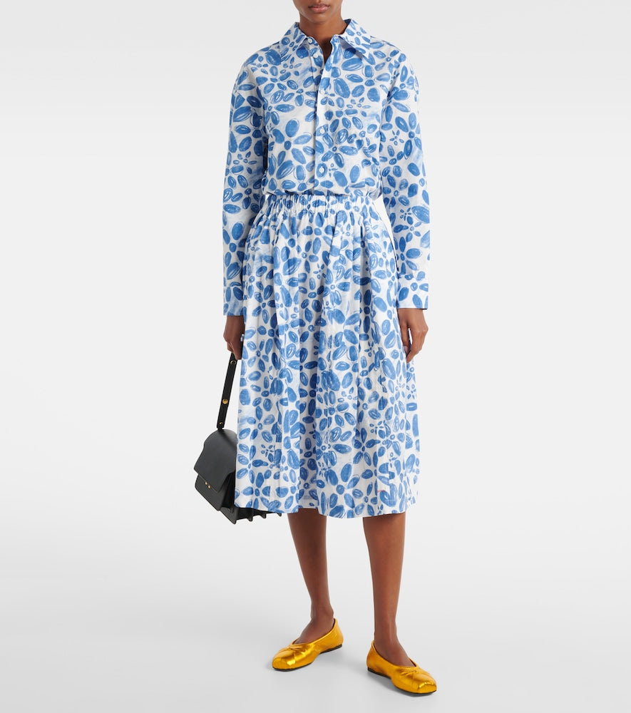 Marni Little Bow leather ballet flats