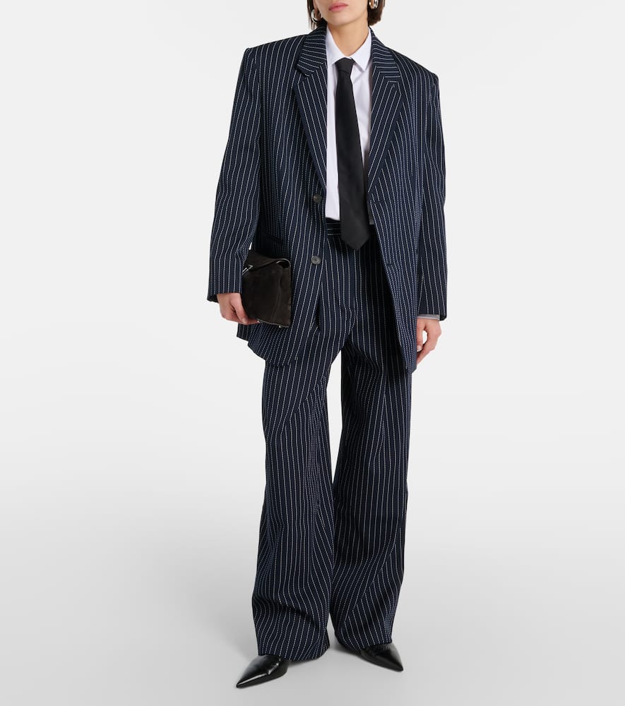 The Frankie Shop Aiden pinstripe twill blazer