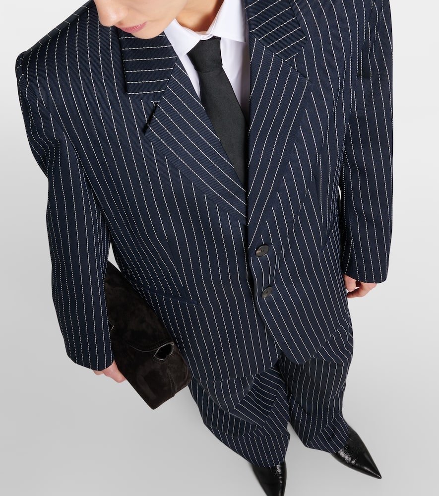 The Frankie Shop Aiden pinstripe twill blazer