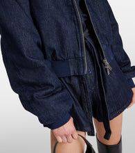 The Frankie Shop Micky cropped denim bomber jacket
