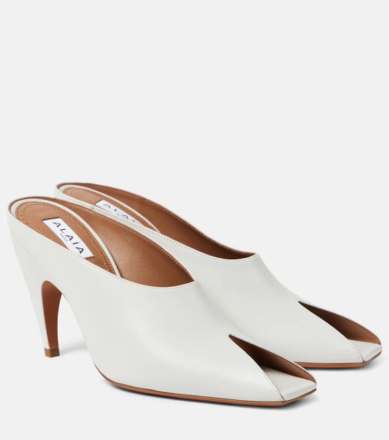 Alaia Spike leather mules