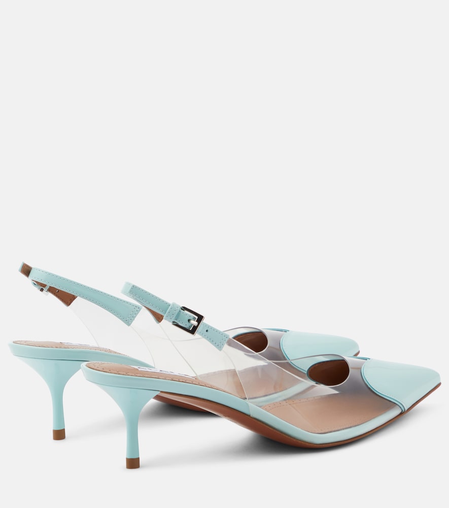 Alaia Le C√Ö¬ìur patent leather and PU slingback pumps