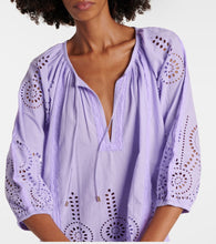 Melissa Odabash Ashley embroidered cotton kaftan