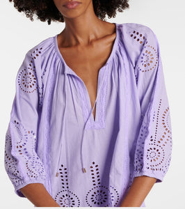 Melissa Odabash Ashley embroidered cotton kaftan