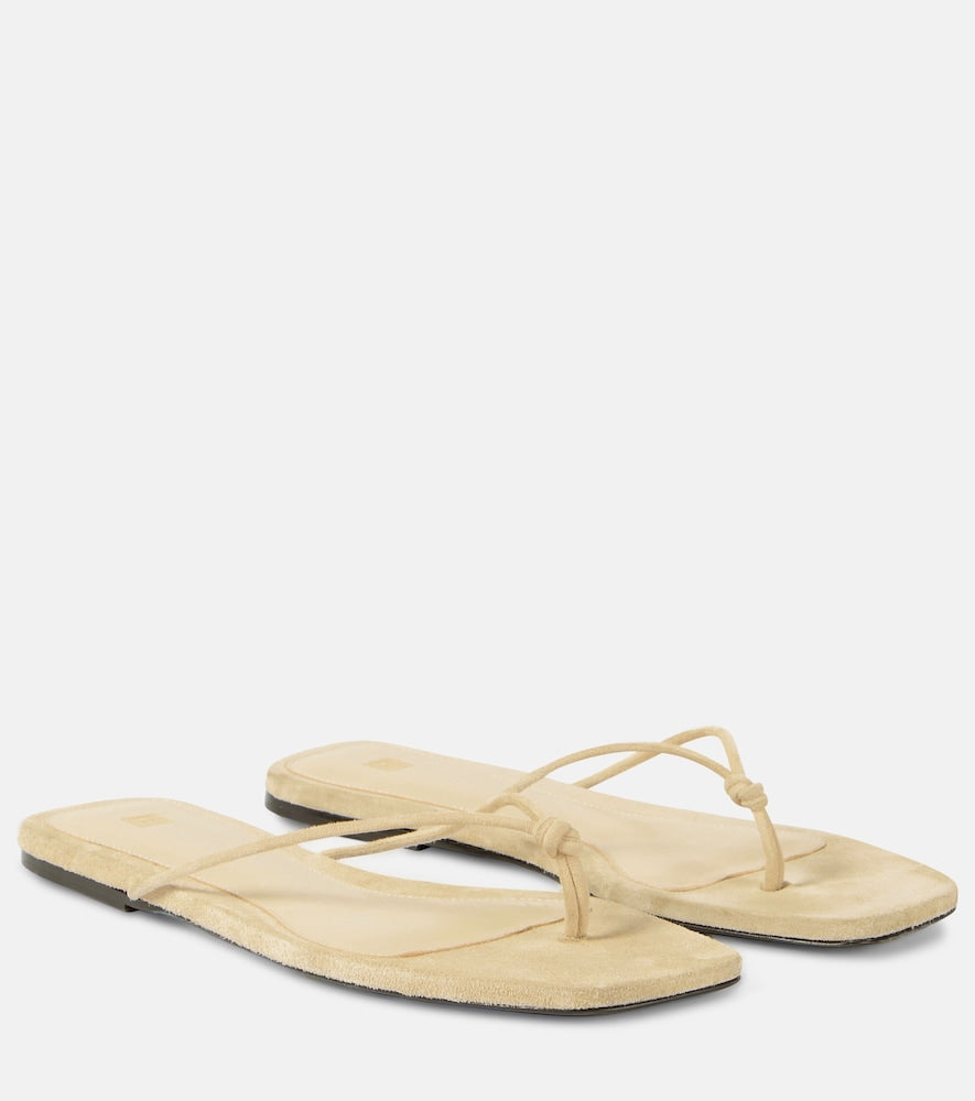 Toteme The Knot suede thong sandals - Toteme The Knot 绒面革人字拖