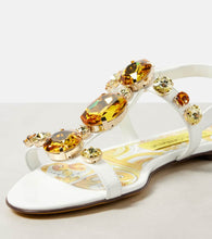 Dolce&Gabbana Majolica embellished patent leather sandals