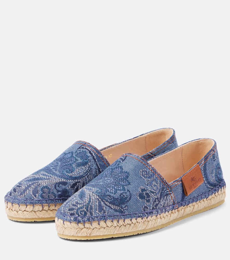 Etro Jacquard denim espadrilles