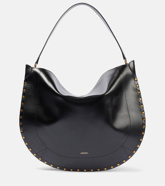 Isabel Marant Oskan studded leather shoulder bag. Shop Isabel Marant Shoulder Bags for women now.