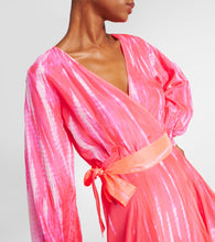 Anna Kosturova Printed silk wrap dress