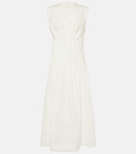 Khaite Wes pleated cotton poplin maxi dress