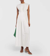 Khaite Wes pleated cotton poplin maxi dress