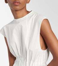 Khaite Wes pleated cotton poplin maxi dress