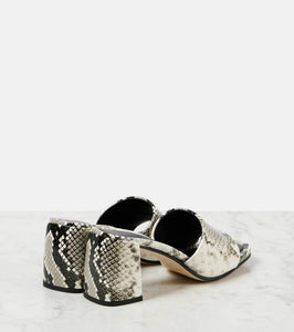 Jimmy Choo Lena 70 snake-effect leather mules