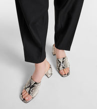 Jimmy Choo Lena 70 snake-effect leather mules