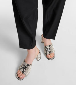 Jimmy Choo Lena 70 snake-effect leather mules