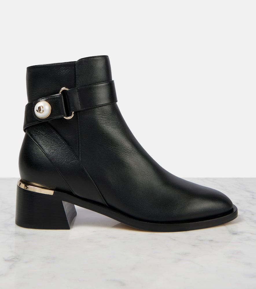 Jimmy Choo Noor 45 leather ankle boots