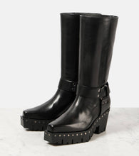 Jimmy Choo Quinn 75 studded leather biker boots
