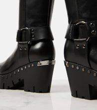 Jimmy Choo Quinn 75 studded leather biker boots