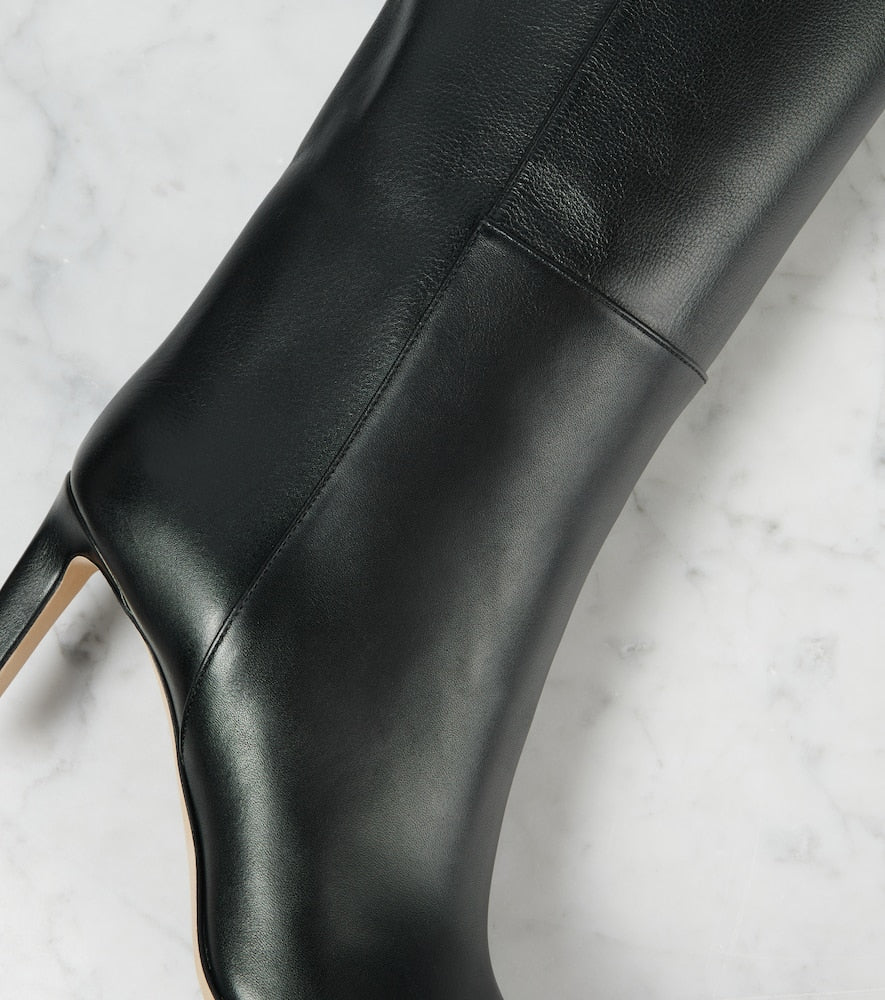 Jimmy Choo Alizze 85 leather knee-high boots