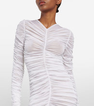 Khaite Guisa fringed shirred silk-blend gown