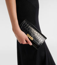 Victoria Beckham Croc-effect leather wallet on chain