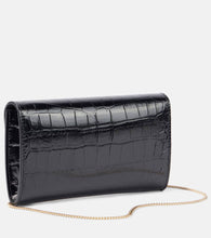 Victoria Beckham Croc-effect leather wallet on chain