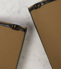 Jimmy Choo Yasmin leather and canvas knee-high boots