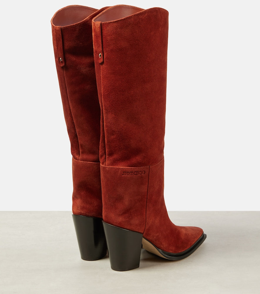 Jimmy Choo Cece 80 suede knee-high boots