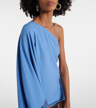 Taller Marmo Spritz fringed crêpe cady gown