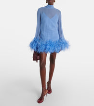 Taller Marmo Gina Spirito feather-trimmed minidress