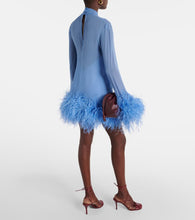 Taller Marmo Gina Spirito feather-trimmed minidress