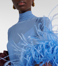 Taller Marmo Gina Spirito feather-trimmed minidress