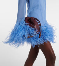 Taller Marmo Gina Spirito feather-trimmed minidress